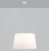 Immagine di Lampadario Stilo Grande Paralume Tessuto Bianco 62 cm ACB