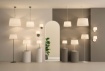 Immagine di Piantana Bianca Con Paralume Tessuto Design Hotel Stilo ACB