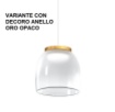 Immagine di Lampadario Per Soggiorno 2 Luci Decentrate Bocce Vetro Led Dimmerabile 3000k Drum SG Top Light