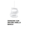 Immagine di Lampadario Con Decentramento Vetro Due Luci Led Dimmerabile Drum Mix Top Light