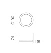 Immagine di Piccolo Plafone da Soffitto Tech Nero Led 9w Ø10 cm IP44 ACB 