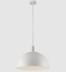 Immagine di Lampadario a Sospenione Cupola Metallo Bianco Per Tavolo Tiga 35 cm ACB