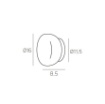 Immagine di Applique Da Parete Rotonda Vetro Satinato Led Dimmerabile 8w 3000k Drum Bianco Top Light