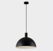 Immagine di Lampada a Sospensione Paralume Nero e Bianco 1xE27 Tiga Ø25 cm ACB