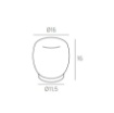 Immagine di Lampada Da Comodino Vaso Vetro Satinato 16 cm Led 6w 3000k Drum P Oro Top Light