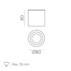 Immagine di Faretto Rotondo Bianco da Soffitto 8cm IP65 Vanduo ACB
