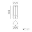 Immagine di Lampioncino Basso da Giardino Lanterna Antracite Vega 1xE27 IP65 ACB 
