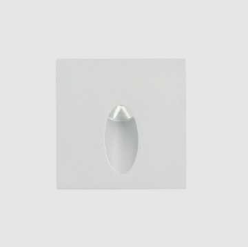 Immagine di Segnapasso Da Esterno Bianco Quadrato Foro Ovale Virgo Led IP65 ACB