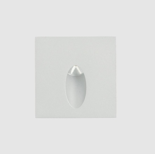 Immagine di Segnapasso Da Esterno Bianco Quadrato Foro Ovale Virgo Led IP65 ACB