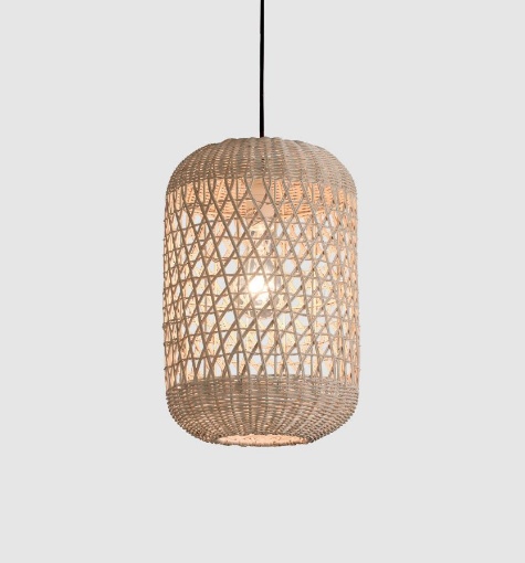 Immagine di Sospensione in Rattan Vivian 28 cm Kit Nero ACB