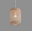 Immagine di Sospensione Vivian Rattan 28 cm Kit Bianco ACB