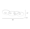 Immagine di Plafoniera Led 4 Luci In Linea Gx53 Design Moderno Cloud 1128/PL4R Top Light
