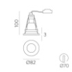 Immagine di Faretto Rotondo Nero da Incasso Winka GU10 82mm ACB