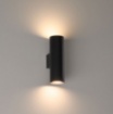 Immagine di Lampada da Parete Cilindro Nero Luce Sopra Sotto 2xGU10 Zoom ACB