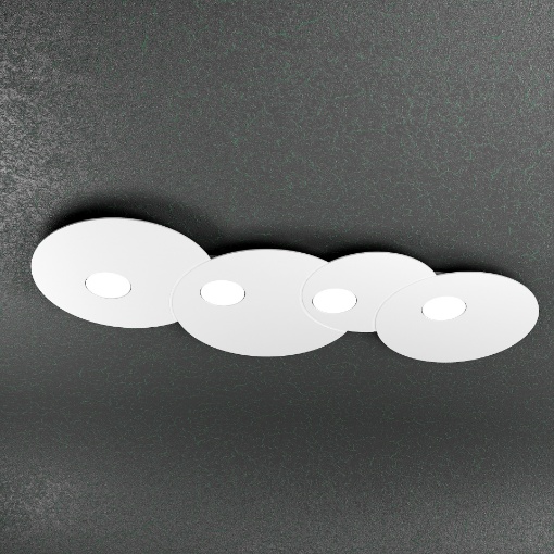 Immagine di Plafoniera Led 4 Luci In Linea Gx53 Design Moderno Cloud 1128/PL4R Top Light