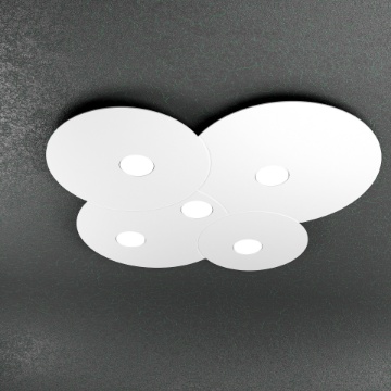 Immagine di Plafoniera Piatta Design Nuvola Led Gx53 Top Light Cloud 1128 PL5