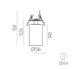 Immagine di Faretto da Incasso Bianco Spot Orientabile Zoom Cilindro GU10 Ø5,6 cm ACB