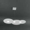 Immagine di Lampadario 3 Luci Led Metallo Doppia Illuminazione Top Light Cloud 1128 S3 R+2