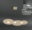Immagine di Lampadario 3 Luci Led Metallo Doppia Illuminazione Top Light Cloud 1128 S3 R+2