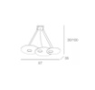Immagine di Lampadario 3 Luci Led Metallo Doppia Illuminazione Top Light Cloud 1128 S3 R+2