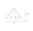 Immagine di Lampadario Per Tavolo Cucina Moderno Cloud 4 Luci Led In Linea Top Light 1128 S4R