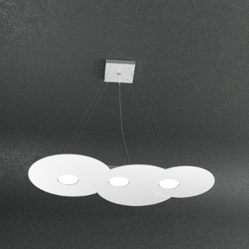 Immagine di Sospensione Per Cucina 3 Luci Led Lampadario Moderno Top Light Cloud 1128 S3R