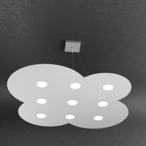 Immagine di Lampadario Grande Luminoso Per Soggiorno Cloud 9 Luci Led Gx53 Top Light 1128/S9