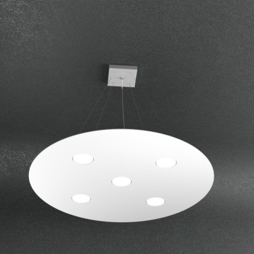 Immagine di Lampadario Tondo Per Cucina Bianco 5 Lampadine Gx53 Cloud Top Light 1128 S5T