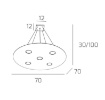 Immagine di Lampadario Tondo Per Cucina Bianco 5 Lampadine Gx53 Cloud Top Light 1128 S5T