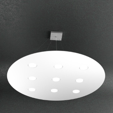 Immagine di Lampadario Led Rotondo Moderno Bianco 9 Luci Gx53 Cloud Top Light 1128 S9T