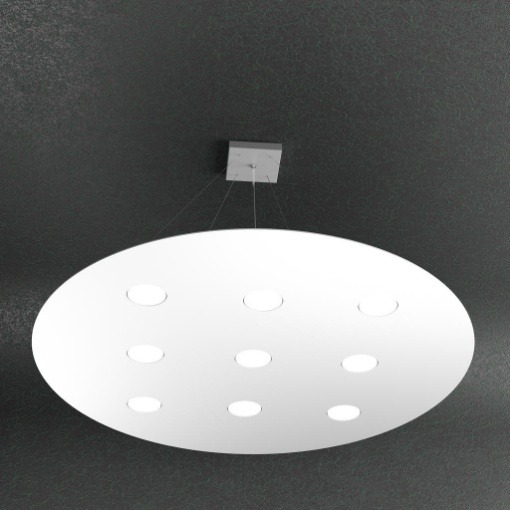 Immagine di Lampadario Led Rotondo Moderno Bianco 9 Luci Gx53 Cloud Top Light 1128 S9T