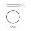 Immagine di Plafoniera Rotonda Bianca Isia Tw 60 cm Led 55w 2700k-6500k Con Telecomando ACB