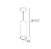 Immagine di Lampadario Moderno Cilindro Per Penisola 25 cm Led Gx53 Shape Top Light