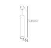 Immagine di Lampada Tubo 50 cm Sospensione Per Bancone Shape Led Gx53 Top Light
