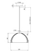 Immagine di Sospensione Carola Bianca Illuminazione Tavolo Cucina 1xE27 Ø36 cm Fabas