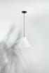 Immagine di Sospensione Paralume Cono Bianco Illuminazione Penisole 1xE27 Ø31 cm Cone Fabas