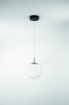 Immagine di Lampada a Sospensione Ariel Sfera Vetro Trasparente Led Ø25 cm Fabas