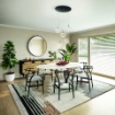Immagine di Grande Lampadario a Sospensione Rotondo Ariel 5 Sfere Vetro Led con Decoro Goccia Fabas 