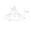 Immagine di Lampadario Moderno 3 Luci Led Intecambiabili Gx53 Shape 1143/S3 Top Light