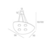 Immagine di Lampadario Moderno Per Cucina 4 Led Intecambiabili Gx53 Shape 1143/S4 Top Light