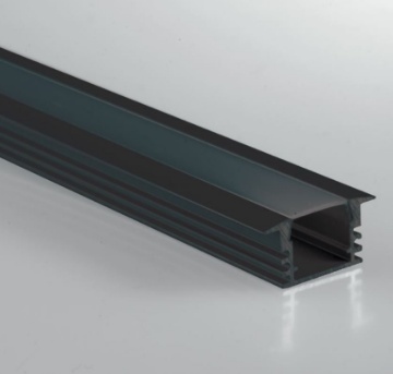 Immagine di Profilo Strip Led 2 mt Alluminio Nero Incasso Per Controsoffitto Berlino Intec Light