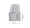 Immagine di Profilo Strip Led Alluminio Nero 2 Metri Roma Intec Light