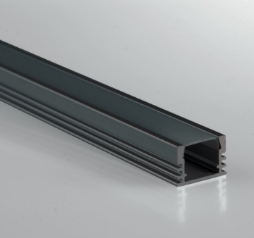 Immagine di Profilo Strip Led Alluminio Nero 2 Metri Roma Intec Light