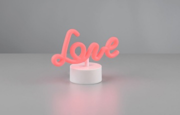 Immagine di Lumetto Amor Scritta Love Led con USB e Interruttore Trio Lighting 