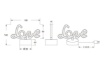 Immagine di Lumetto Amor Scritta Love Led con USB e Interruttore Trio Lighting 