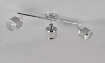 Immagine di Faretto da Soffitto 3 Spots E14 Orientabili Cromo e Tessuto Grigio Arosa Trio Lighting 