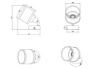 Immagine di Faretto Spot Singolo E14 Orientabile Cromo e Tessuto Grigio Arosa Trio Lighting  
