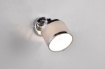Immagine di Faretto Spot Singolo E14 Orientabile Cromo e Tessuto Grigio Arosa Trio Lighting  