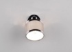 Immagine di Faretto Spot Singolo E14 Orientabile Cromo e Tessuto Grigio Arosa Trio Lighting  