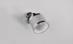 Immagine di Faretto Spot Singolo E14 Orientabile Cromo e Tessuto Grigio Arosa Trio Lighting  